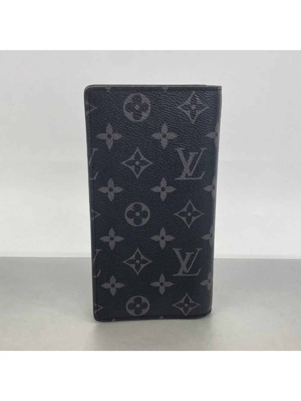 Louis Vuitton Wallet Monogram Eclipse Portefeuille Brazza Black